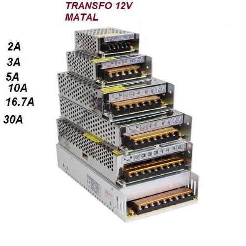 TRANSF 12V-16.6A-200W METAL U-SLIM IP20