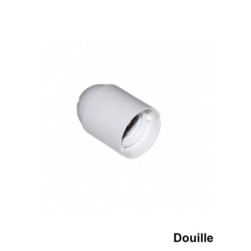 DOUILLE E27 LISSE BLANC VARAT (30PQT)