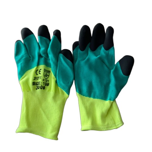 PAIRE DE GANT  VERT.JAUNE (12PCS)