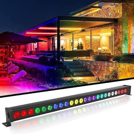 WALL WASHER 412X124X40MM 72W NOIR RGB