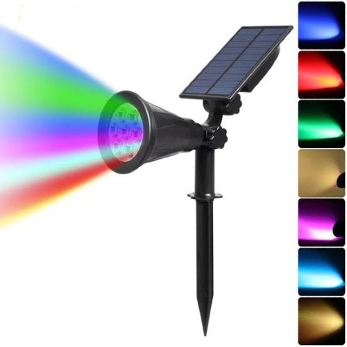SPOT A PIQUET SOLAIRE ROND RGB
