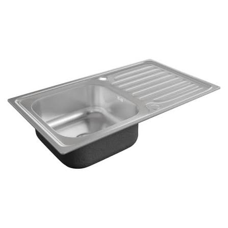 EVIER INOX 1B ENC 86X50 D/G +SIPHON D90